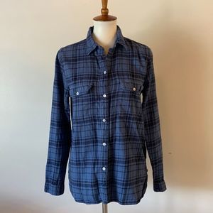 [SUNDRY] Blue Flannel Button Down Shirt - Size 1/Small